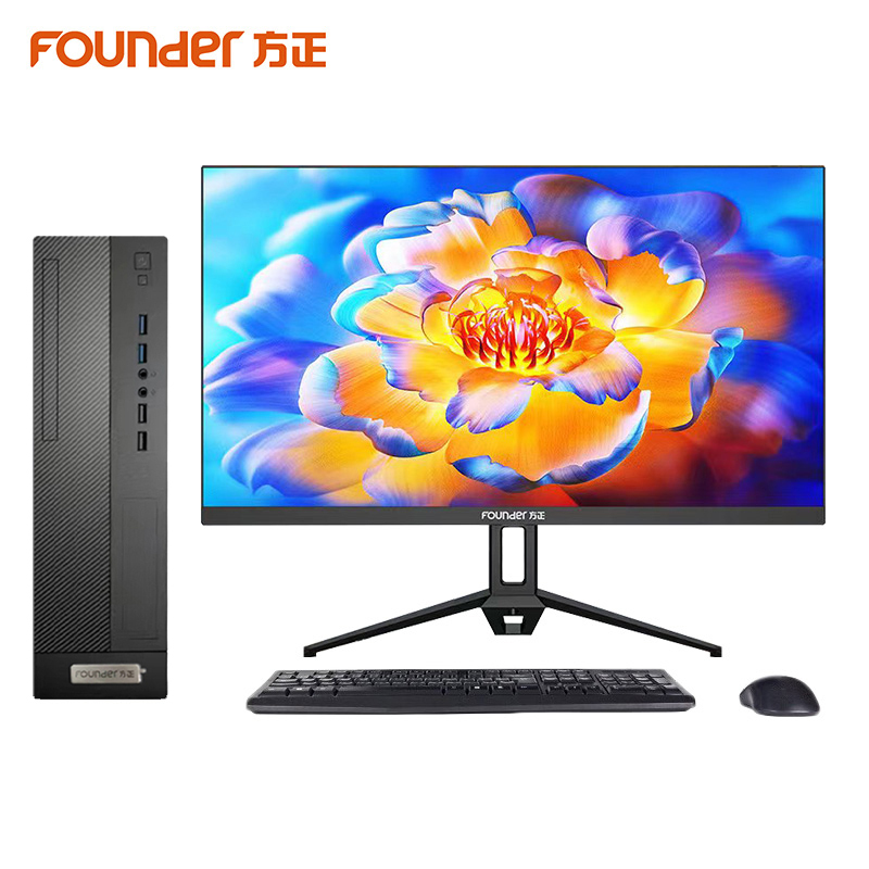 方正(Founder)国产台式机电脑(PHF0035H)13升海光3350/16G/256固态+1T机械/2G独显/27英寸显示器