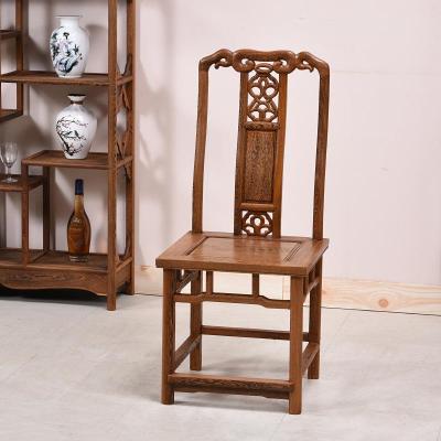 红木家具 鸡翅木餐桌 长方形复古仿古中式实木餐桌椅组合 6人餐台