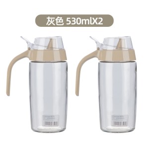 茶花玻璃油壶大容量塑料厨房家用小油罐油瓶酱油醋调料瓶