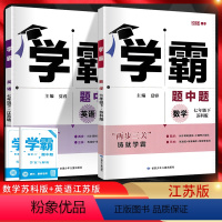 学霸七下数英二本套装江苏版 七年级/初中一年级 [正版]江苏版2024春学霸题中题七年级上下册数学语文英语苏科译林人教版
