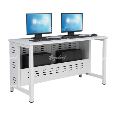 洛诗莲 (RoyceLand) 钢架电脑桌培训桌机房电脑桌学习桌课桌 双人位A款
