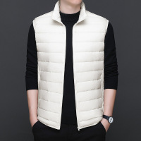 冬季轻薄羽绒服马甲男外穿保暖内胆轻便马夹坎肩立领纯色男装外套