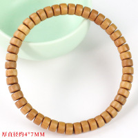 巴比檀香木手串个性药片珠4*7MM单圈男女情侣手链饰品文玩木佛珠送女朋友老婆情人节七夕生日礼物