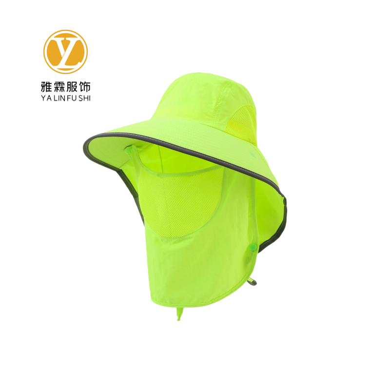 雅霖服 荧光半帽檐口罩披肩帽YLF-042105 顶
