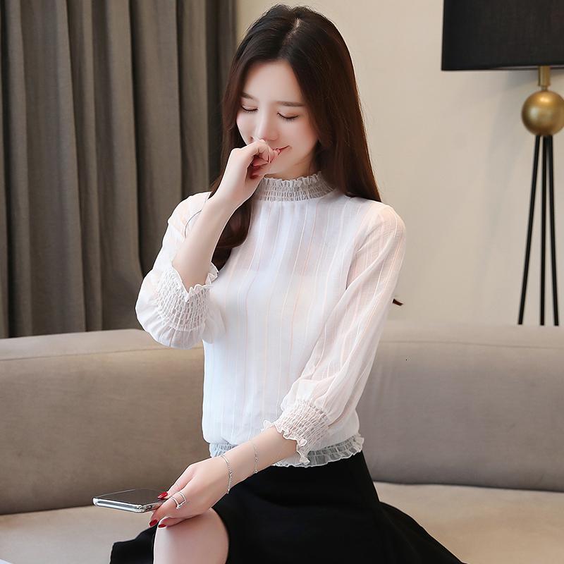 班俏banqiao春秋装2021新款女装雪纺衫韩版百搭打底衫长袖时尚上衣服