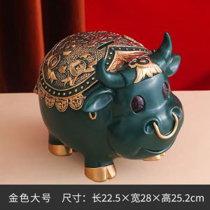 维诺亚进宝福牛存钱罐生肖金牛生日礼物2021节庆礼品只进不出不可取