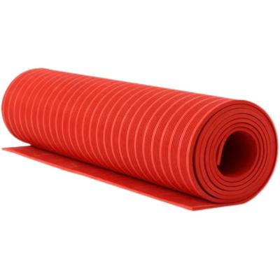 中锦科技 高压绝缘垫 红色条纹3mm×1m×5m 卷