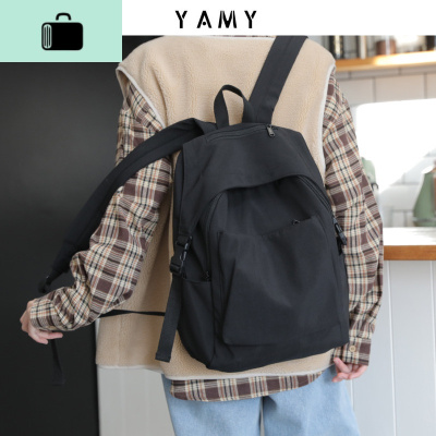花曦家 双肩包女2020年新款韩版原宿简约高中大学生黑色背包书包NEW LAKE