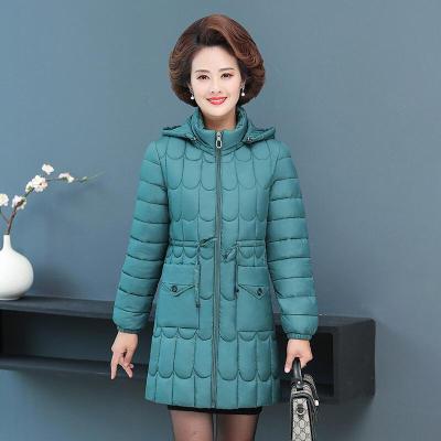 迪鲁奥(DILUAO)40岁50岁妈妈穿的套装妈妈冬装女中长款中年妇女轻薄外套40岁50中老年