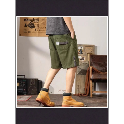 日系复古工装短裤男薄款宽松直筒潮流百搭多口袋机短裤