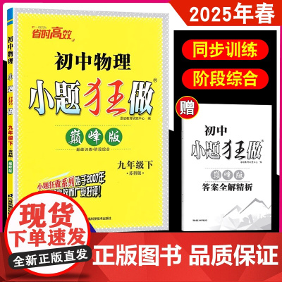 2025春新版初中物理 恩波教育小题狂做巅峰版 九年级下册 初三下学期 苏教人教通用版教材同步提优巩固练习教辅阶段综合附