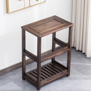 MULTIPOTENT实木茶车功夫茶具茶盘茶桌家用小茶台茶柜宏福胡桃木茶边柜