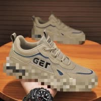 20265新款夏季工装网鞋工地网面板鞋透气男士工作鞋劳保鞋男款