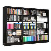 戴劲 书架学校图书馆阅览室书籍架落地资料档案架黑色白色 双面一列三