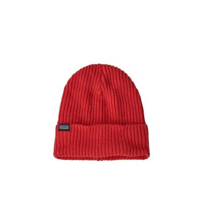  PATAGONIA再生聚酯柔软亲肤罗纹针织女款无檐便帽日常百搭配饰 红色