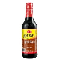 海天老抽酿造健康酱油调味品原料调料500ml/1瓶装家用黄豆酿酱油苏宁宜品推荐