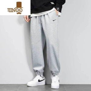 YANXU运动裤男夏季薄款潮流宽松束脚针织卫裤子男士休闲长裤子男