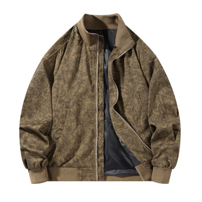 夹克男休闲美式潮牌男装上衣防风立领春秋款新款男女同款百搭外套