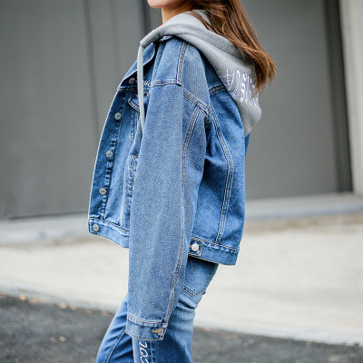 2018秋装新款女装字母刺绣宽松韩版长袖短款牛仔外套女潮CYLLSD