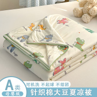 A类针织棉夏凉被大豆纤维被卡通可爱幼儿园夏被儿童成人空调被子