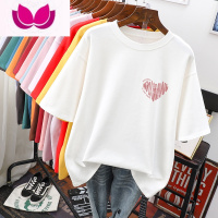 七斓大码胖mm短袖t恤女夏装2023新款ins潮宽松炸街上衣服