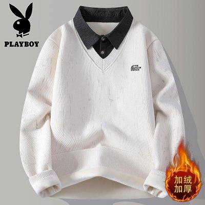 花花公子新款高品质[新款]2025年秋冬款翻领针织毛衣男
