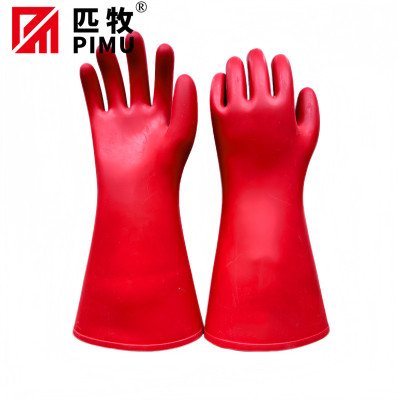 匹牧 PM-JYST-002 天然橡胶绝缘手套 12kv手型款 红色 单位:双