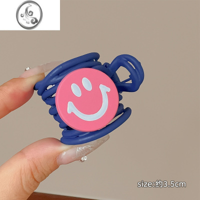 JiMi元气少女可爱笑脸抓夹女高马尾发夹头饰后脑勺多巴胺ins网红发卡