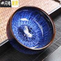 三维工匠镶银建盏茶杯陶瓷窑变天目杯十二生肖主人杯单杯功夫茶具品茗杯 10镶银窑变杯-酉鸡(2019款)