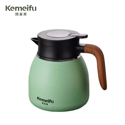 珂美芙 316不锈钢内胆水壶 绿色1000ml 个