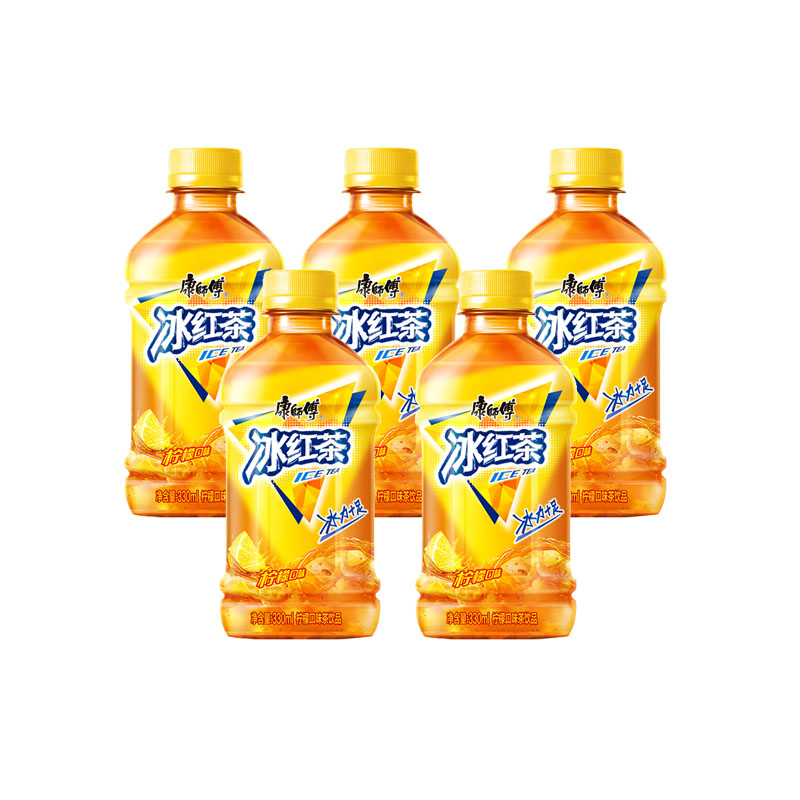 康师傅冰红茶茶饮料330ml*5瓶夏季冰爽饮料