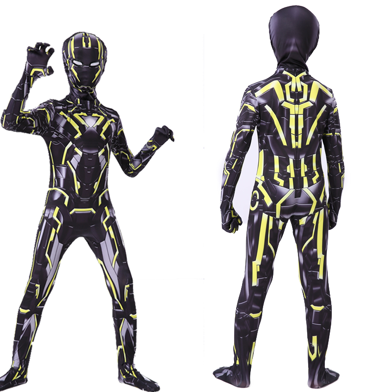 穿戴战衣成人紧身同款盔甲真人复仇者英雄男孩 a14-黑色钢铁侠送头套