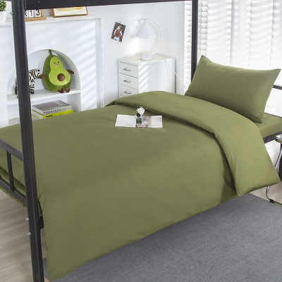 天山柔 全棉13372军绿色单人宿舍 三件套 (计价单位:套)