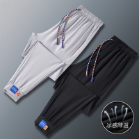 冰丝裤男士夏季新款薄款韩版大码休闲卫裤时尚潮流九分裤