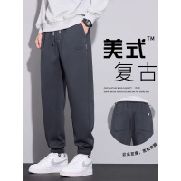 裤子男款秋冬新款男款加绒加厚运动束脚休闲春秋款针织卫裤男