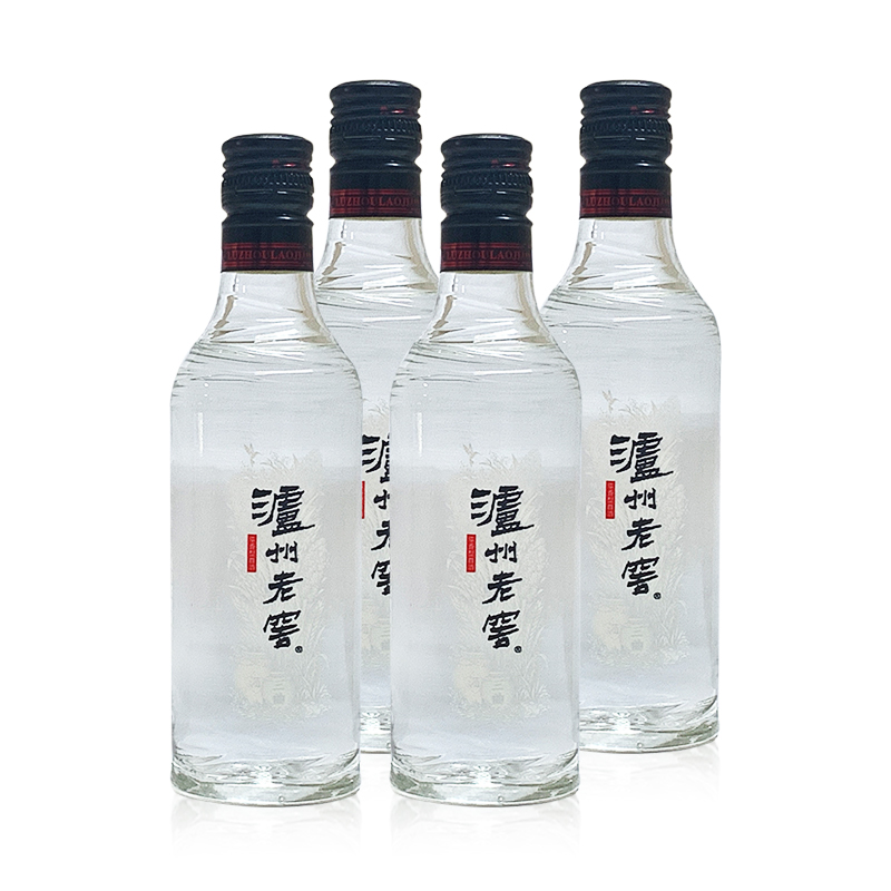 泸州老窖黑盖二曲光瓶42度125ml*4瓶浓香型白酒