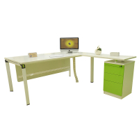 鸿业盛大办公家具电脑桌职员办公桌主管桌经理桌中班台1800L*900W*760H 胡桃色