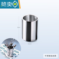 敬平不锈钢水果叉创意大号厚甜品叉点心叉蛋糕小叉子套装西餐果叉 不锈钢收纳筒牙签