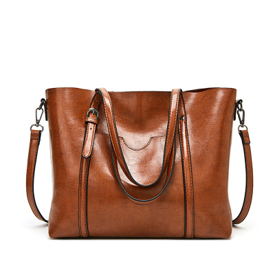 顺丰配送-简约托特包PU女包韩版百搭通勤手提包软皮单肩包大包包GLB200466-1Z