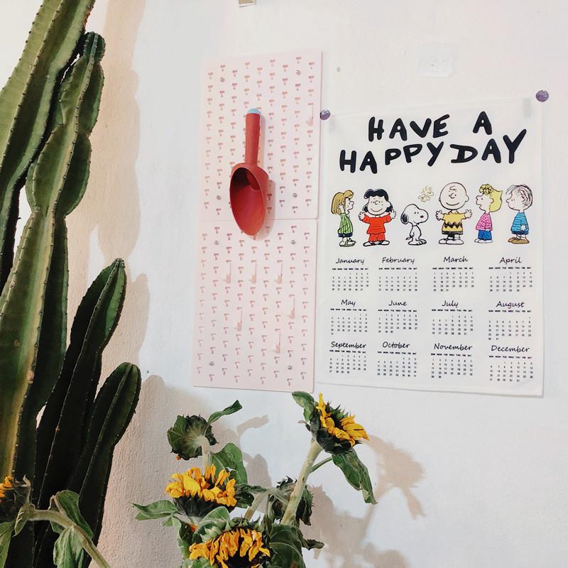 挂毯房间宿舍墙面挂历挂饰壁饰 三维工匠 黑白狗查理在中间(送安装包)