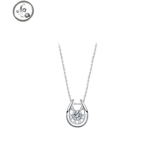 项链女纯银锁骨链吊坠小众设计银饰首饰520送女友 壹 JiMi