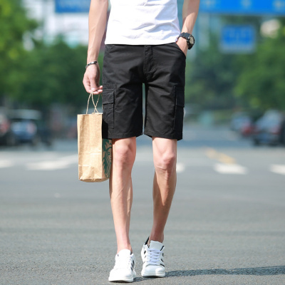 2018新款日系工装休闲短裤男夏季男士中裤男刺绣多口袋五分裤子CYLLSUPER