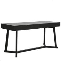 北欧黑色书桌写字台办公桌现代简约书房家具时尚创意工作台写字桌