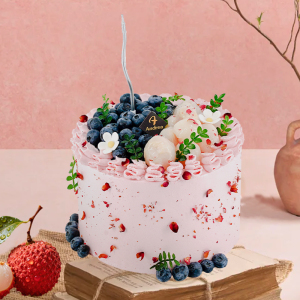 安德莉亚 莓有压荔 生日蛋糕 12英寸 个