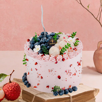 安德莉亚 莓有压荔 生日蛋糕 12英寸 个