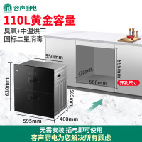容声消毒柜家用嵌入式大容量厨房消毒碗柜碗筷餐具消毒二星级110LRX02K(A)