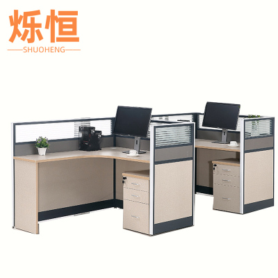 烁恒 屏风工位 F型2人位+柜左 套
