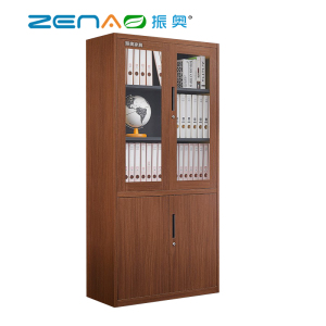 振奥 转印钢制文件柜加厚办公室资料柜胡桃仿木纹/台(深胡桃文件柜)