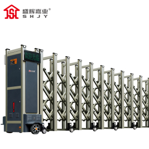 盛辉嘉业电动伸缩门铝合金折叠大门小区别墅庭院平移门不锈钢工厂遥控门