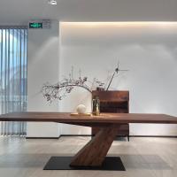 新中式高端黑胡桃白蜡木实木餐桌酒店民宿饭厅饭桌高端定制家俱